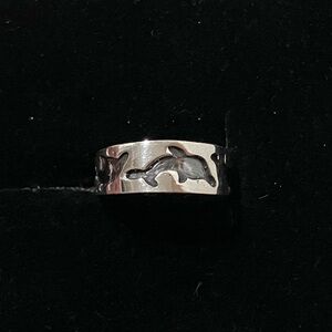 Sterling Silver 925 Dolphin Toe Ring
